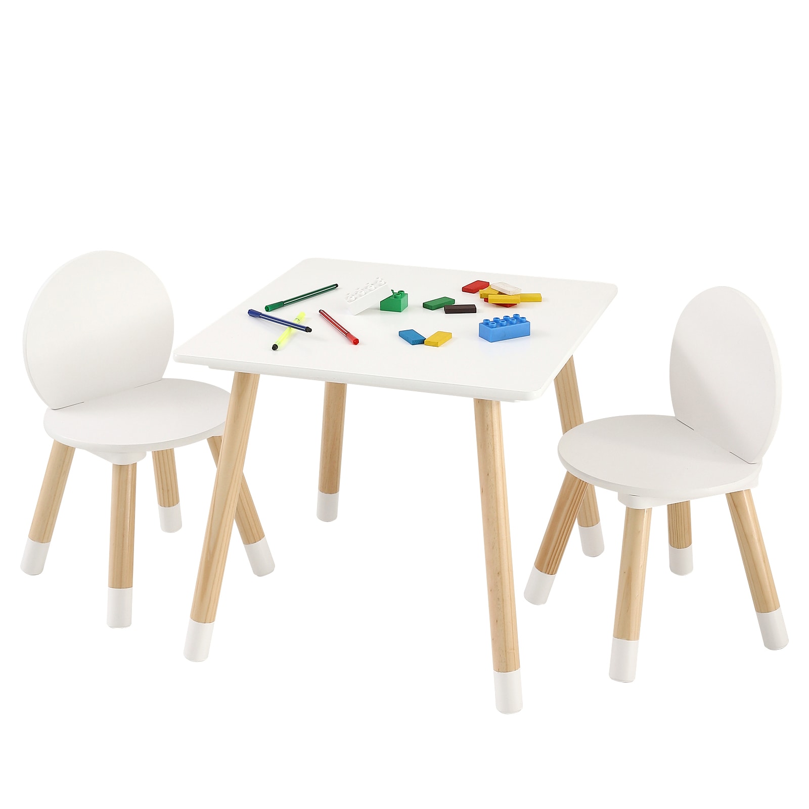 Kids Childrens Table And 2 Chairs Activity Set For Art And Craft_voghion.com